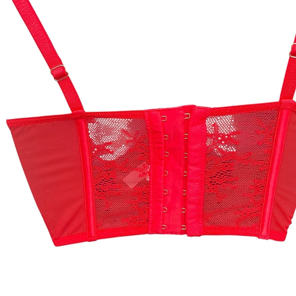 Victoria‎ Secret Dream Angels Elegant Red Lace Bralette Size XS